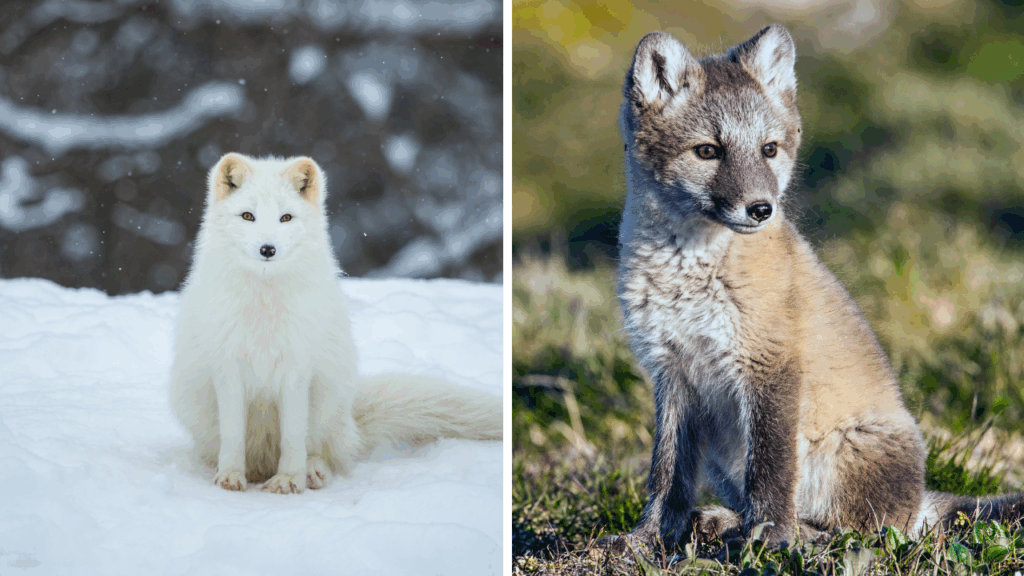 Artic fox fur color