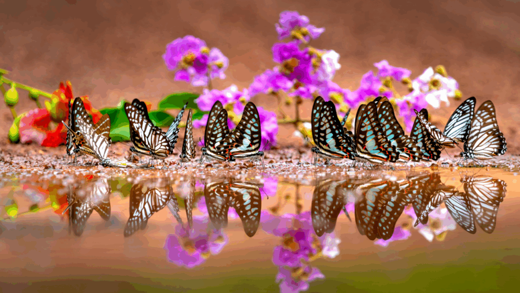 butterfly puddling